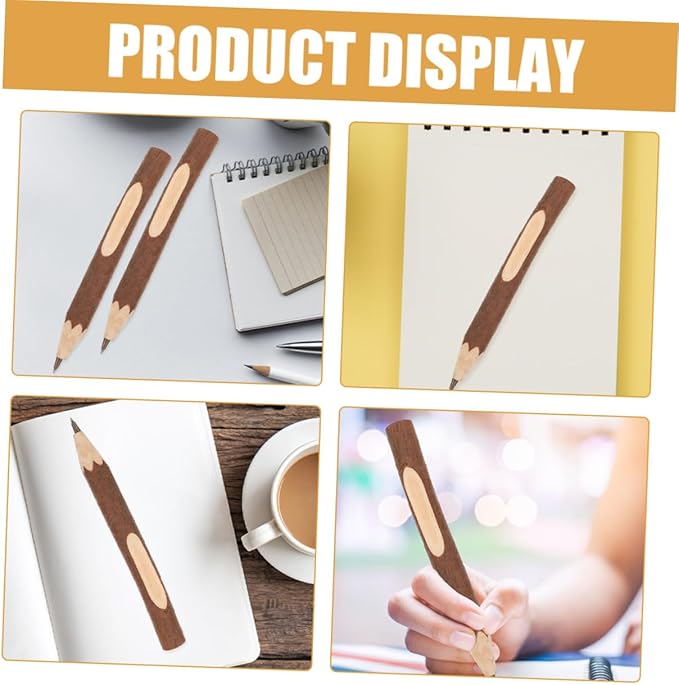 PRETYZOOM Wood Ballpoint Pens 10pcs 17cm Natural Biodegradable Tree Branch Multi-function Writing Pens with Comfortable Grip for Office School Daily Use