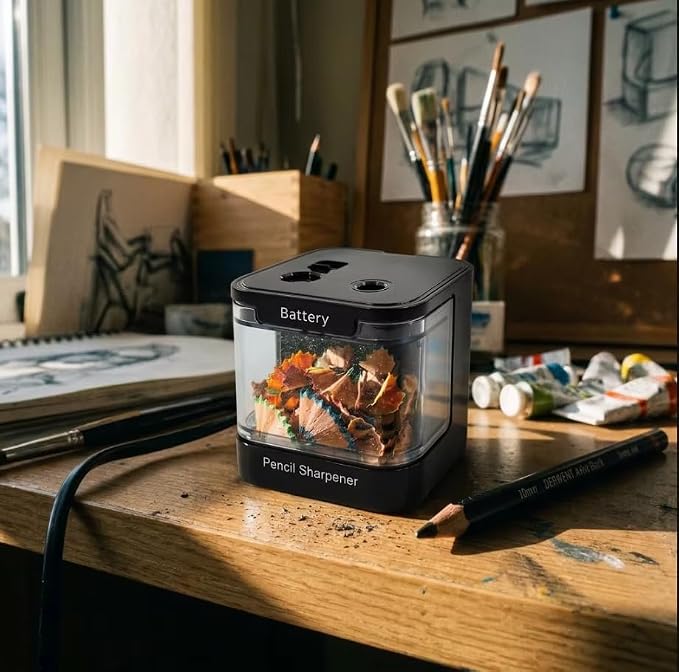 Dual Power Electric Pencil Sharpener, Dual Hole for Standard &Jumbo Pencils