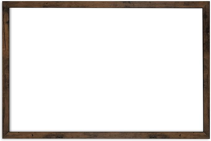 Loddie Doddie Magnetic Whiteboard - 24 x 36 in Rustic Wood Frame - Magnetic Dry Erase Board for Wall - Big White Board for Home Office - Built-in Marker Tray & Message Center