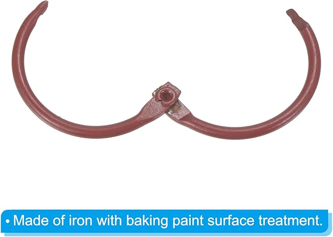 PATIKIL Loose Leaf Binder Rings 1 Inch, 5 Pack Metal Flash Card Book Binding Rings for Key Chain Index Card Scrapbooks, Brown