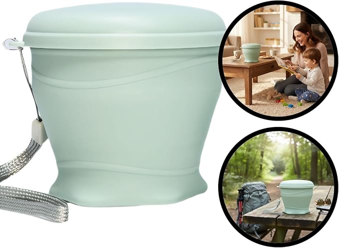 Foldable Silicone Cup for Travel Outdoor Camping Reusable foldable Mug with Lid and Lanyard
