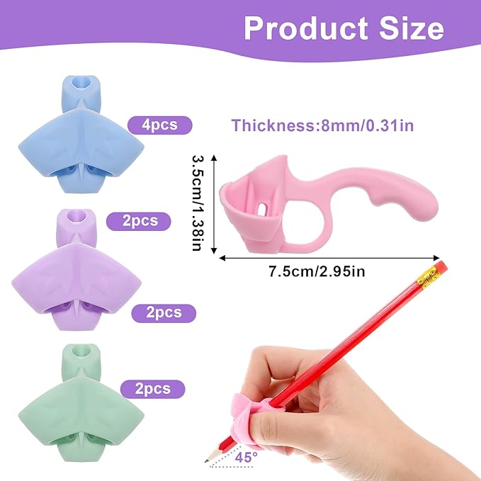Ptwola 10 Pcs Grips for Pencil for Kids Handwriting Pencil Writing Aid Grip Posture Correction Tool learning to Write Pencil Grippers Holder for Preschooler Training Pen Special Education Classroom