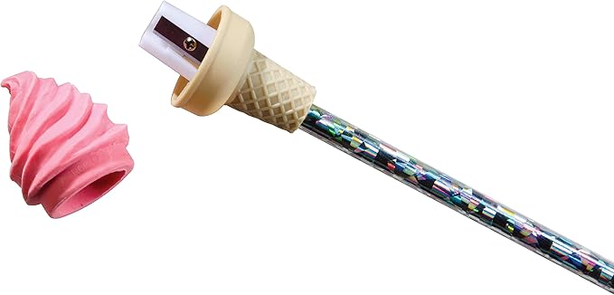 Raymond Geddes Ice Cream Shoppe Scented Erasers For Kids & Sharpener (Pack of 24)