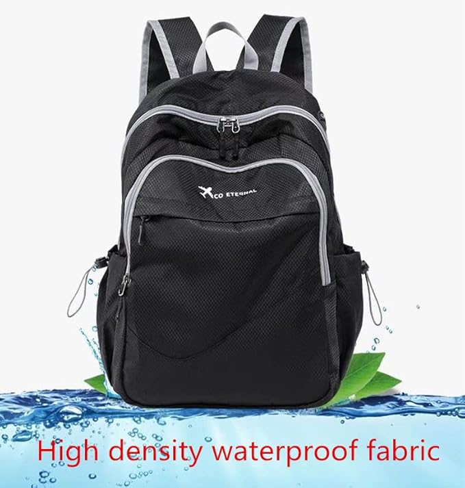 Geboldil Men's and women's lightweight foldable hiking travel backpack waterproof camping backpack blue