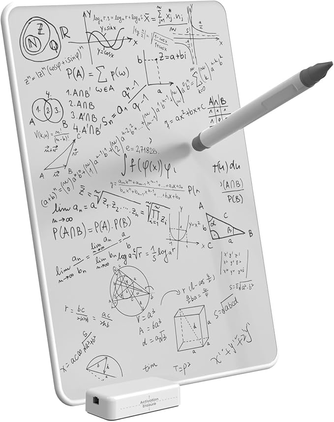 LICAEVEY Magnetic Dry Erase Board A4, Inkless Reusable Writing Board with 0.8mm Pen, Portable Desktop Whiteboard for Kids Drawing Note Taking Office
