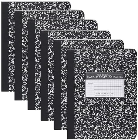 ROARING SPRING Hard Cover Composition Book, Graph Rule, 160 Pages, 6 Pack