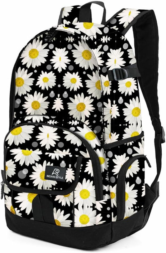 rickyh style School Backpack Travel Bag for Men & Women Lightweight College Back Pack with Laptop Compartmen