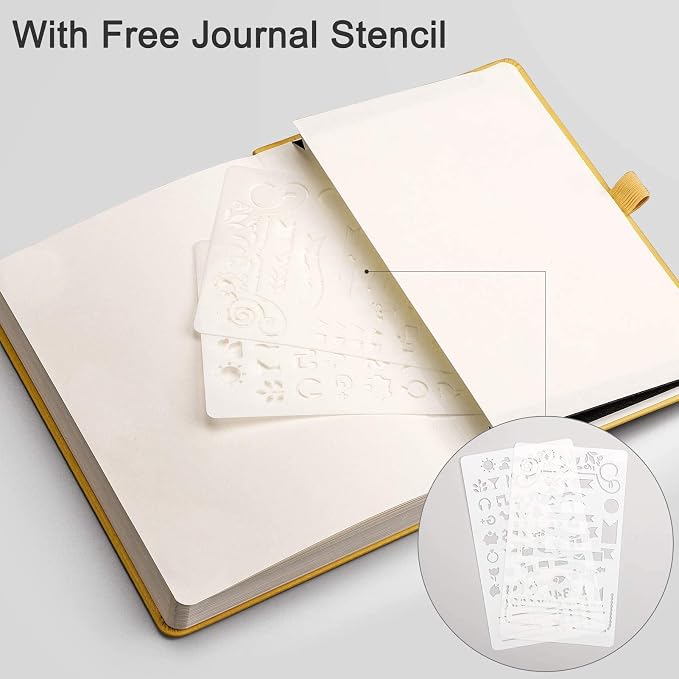 EMSHOI Dotted Journal Notebook, 256 Pages, A5 Size (5.7'' x 8.3'')