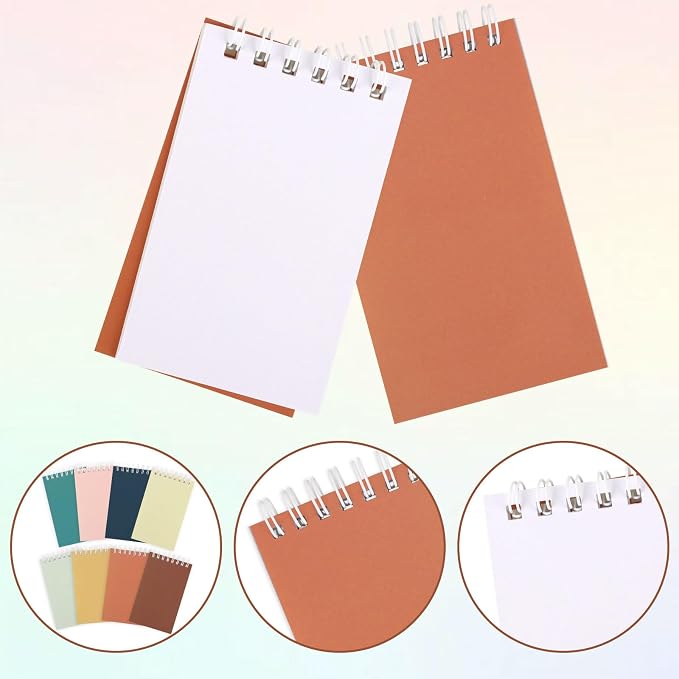 24 Pack Mini Notebooks for Kids Small Spiral Journal Notepads Party Favor