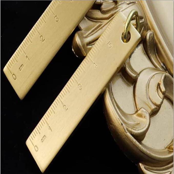 Utoolmart Brass Straight Ruler, 6cm / 2.4-inch Metric Scale Ruler, Measuring Tool for Engineering Office Architect and Drawing