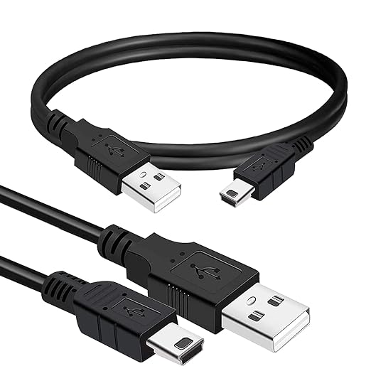 BRENDAZ Mini USB Cable - Durable USB Mini Charging Cord & Data Transfer Compatible with GoPro HERO4 Hero 3+, Garmin GPS, TI84, TI-84 Plus Calculator, Dash Cam, DSLR Camera, USB Mic. (3-Feet)
