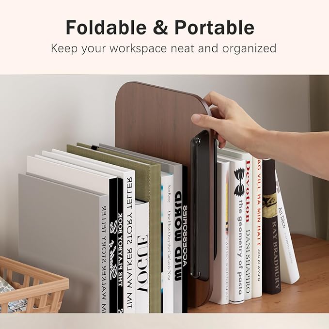 BEAUTRIP Book Stand for Reading, Foldable Book Holder for Desk Hands Free, Display Stand for Office, Kitchen, Cookbooks, Textbook, Recipe, Magazines, Tablets and Laptops