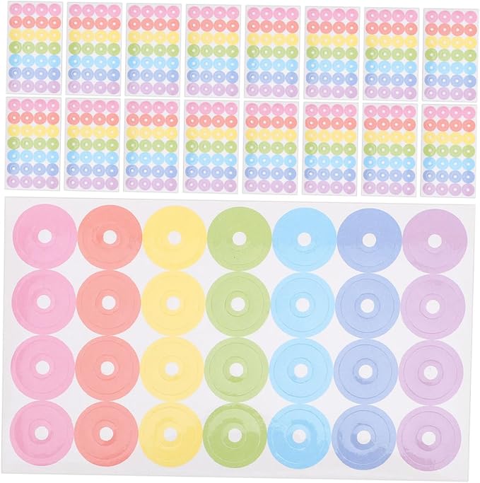 SHINEOFI 40sheet Reinforcement Stickers Self-Adhesive Labels for Loose Leaf Paper Repair Tear-Resistant Hole Protectors for School Office Home Use and Easy to Apply