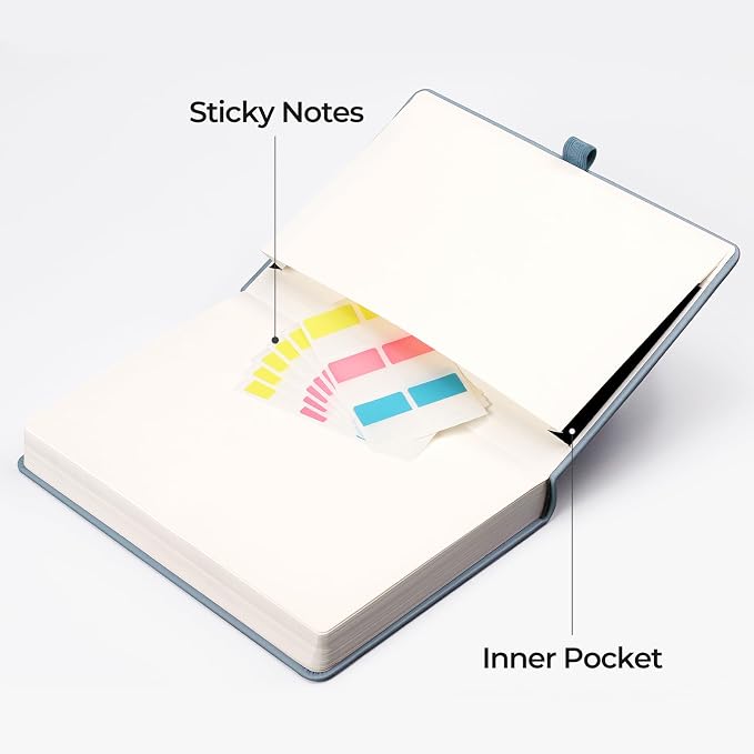 EMSHOI Lined Journal Notebook, 320 Numbered Pages, A5 Size (5.7'' x 8.3'')