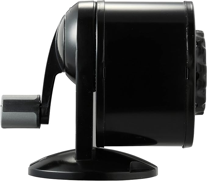 Bostitch Office Wall Mount Manual Pencil Sharpener, 8 Hole Dial, 6X Longer Cutter Life, Vertical or Horizontal Mounting, Black
