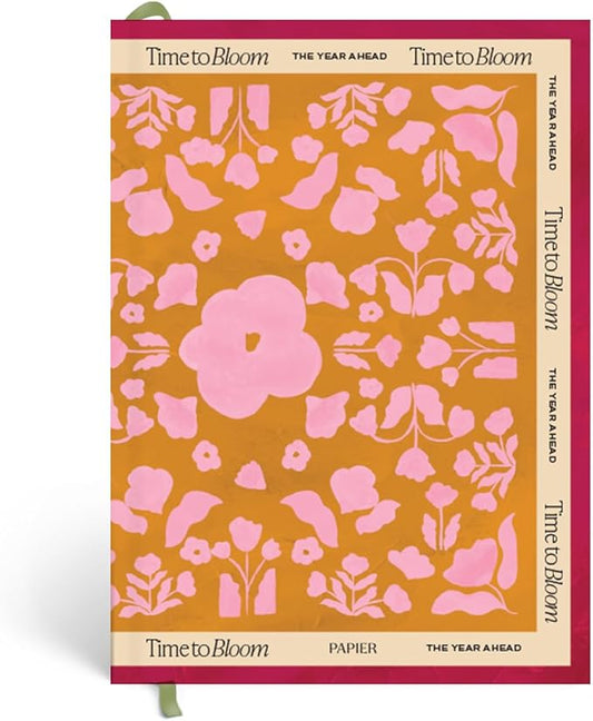 Papier Time to Bloom Daily Planner - Hardcover Vintage Design | Undated 16-Week Goal Planner | Track Habits, Thoughts, To-Dos & Priorities | Beautiful Motivational Gift