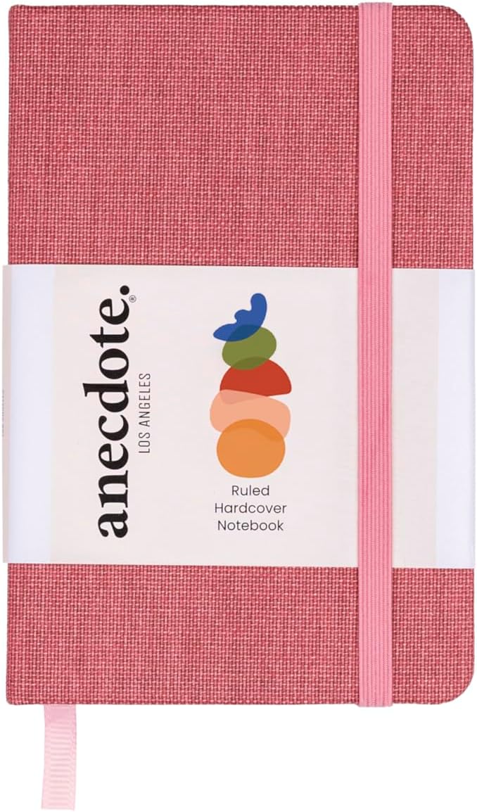 ANECDOTE. Small Journal Notebook for Men & Women, 192 Pages | Thick 80 GSM Lined Paper| Hardcover (5.5"x3.5" Pocket Size) | Daily Journaling Diary for Work, Travel, School & Office Use (Blossom)