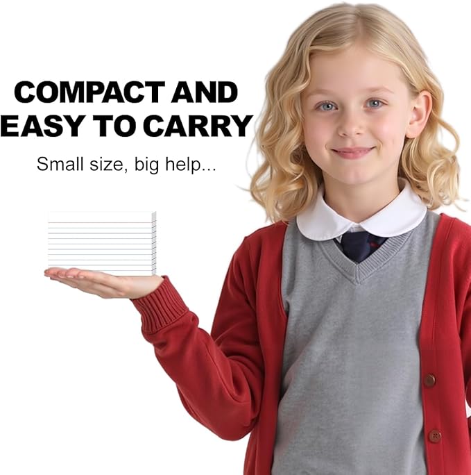 300 Count White Index Cards 3x5 Notecards Bulk Lined Flash Cards for Studying 3 x 5 Index Cards Ruled Notecards Bulk Pack of Note Cards for School Ruled Lined Index Card Flashcards 3x5 Cue Cards