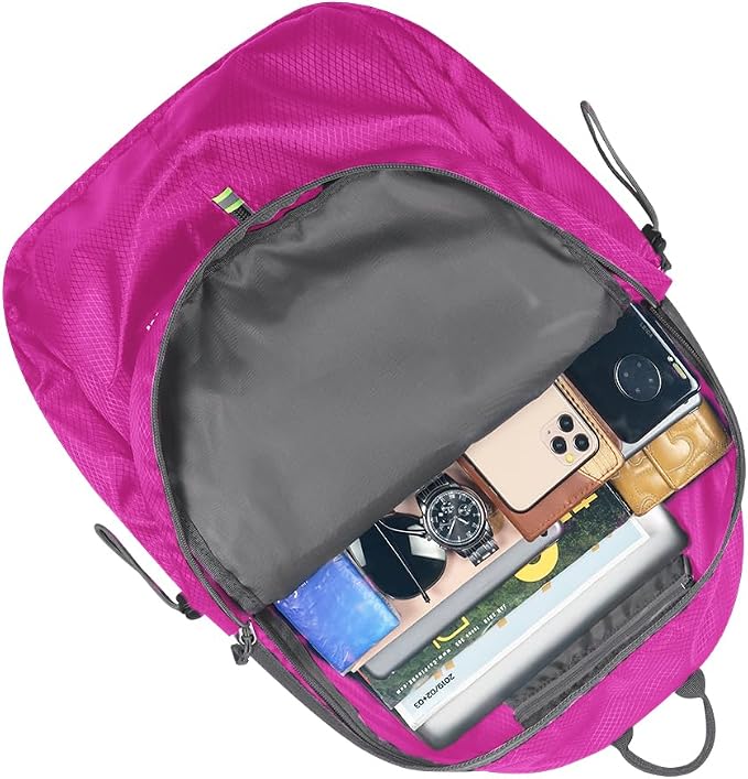 Lightweight Packable Foldable Backpack,Hiking backpack,Travel Backpack (Rose Red)