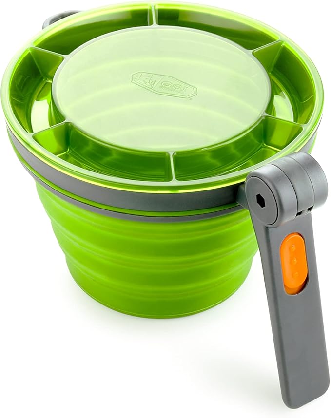 GSI Outdoors Fairshare Mug, 22 Ounce Collapsible Mug for Camping, Trail, Travel or Office - Green