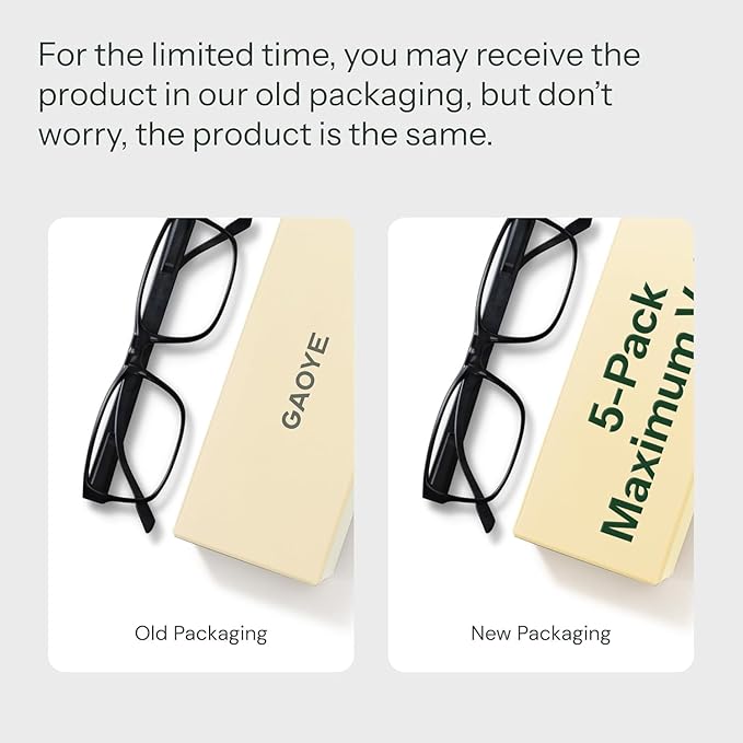 Gaoye 1.0 Professional Reading Glasses for All Day - Computer Readers with Blue Light Protection - Value Pack