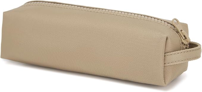 Pencil Case Soft School Pencil Pouch Bag for Easy Carry Stylish and Durable (Khaki)
