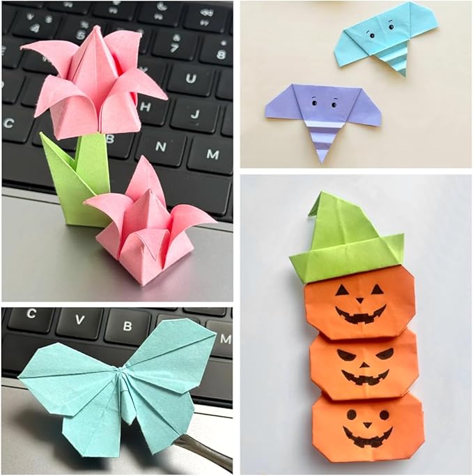 EPPINGWIN 1000 Sheets Origami Paper, 20 Colors Colored Paper, 6"×6" Square Paper for Crafts, Origami Kit with Craft Guide