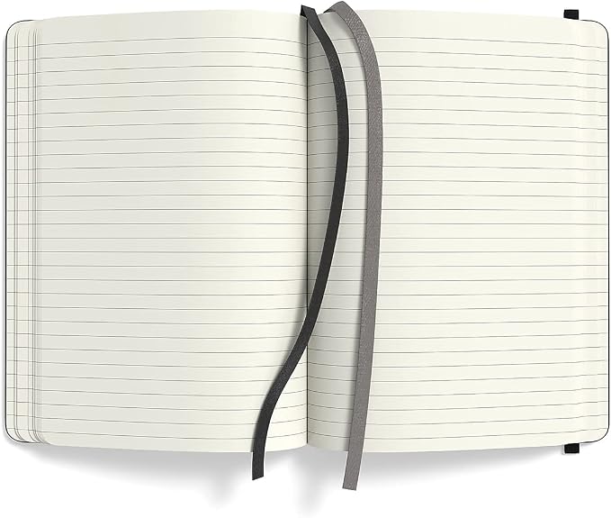 STAPLES Medium Flexible Cover Ruled Journal, Black – Softcover Writing Notebook