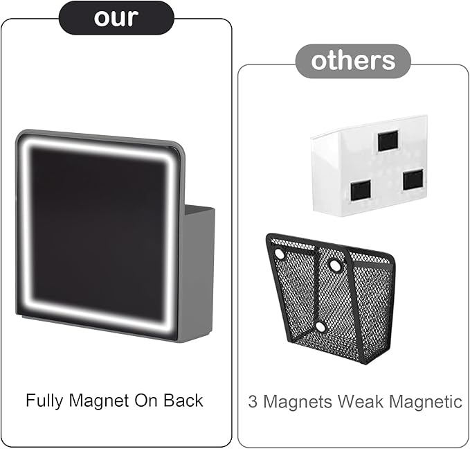 KITANIS Magnetic Pen Holder,2 Pack Magnetic Dry Erase Marker Holder with Generous Compartments,Strong Magnet Storage Marker Pen Pencil Organizer for Refrigerator,Whiteboard,Locker Accessories