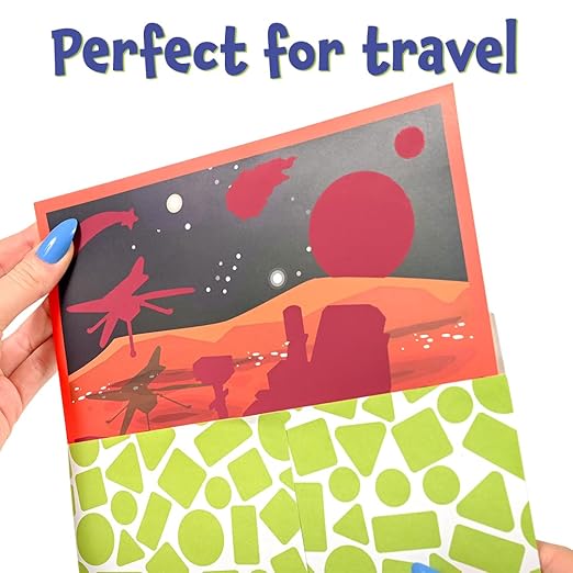 READY 2 LEARN Magic Scratch Paper - Space - 10 Vibrant Scenes - Scratch Art for Kids - Reveal Colorful, Outer Space Designs