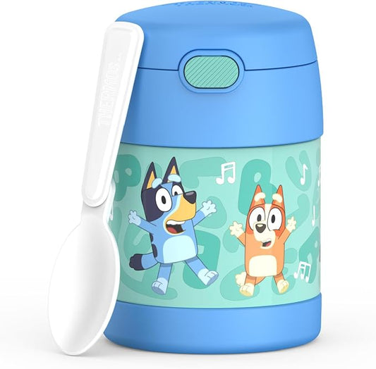 THERMOS FUNTAINER Kids Food Jar with Spoon, 10oz, Bluey (Pack of 6)