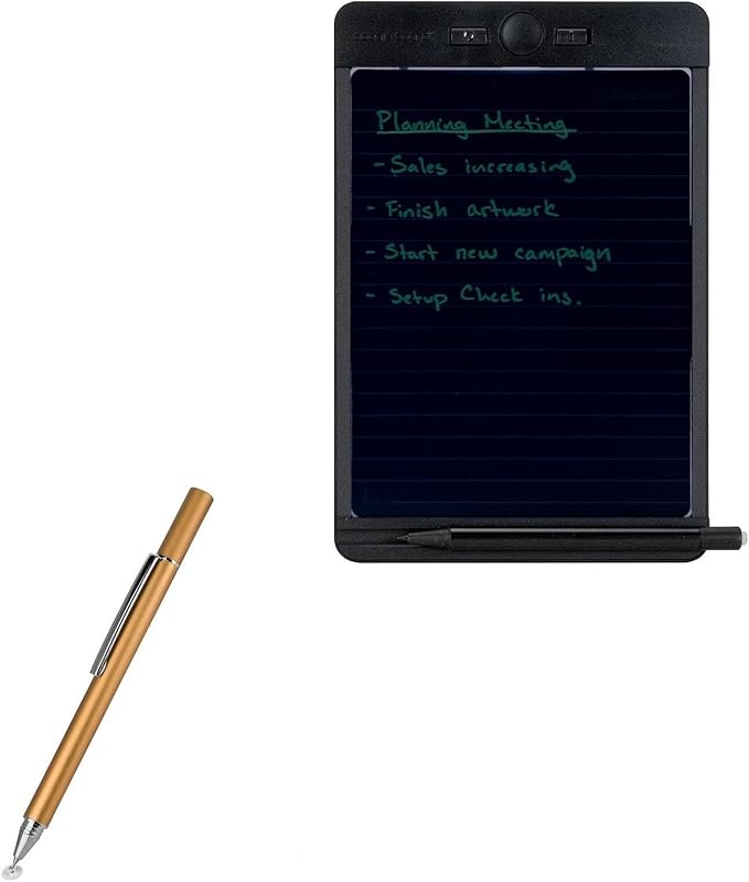 BoxWave Stylus Pen Compatible with Boogie Board Blackboard Smart Scan Reusable Notebook - FineTouch Capacitive Stylus, Super Precise Stylus Pen - Champagne Gold