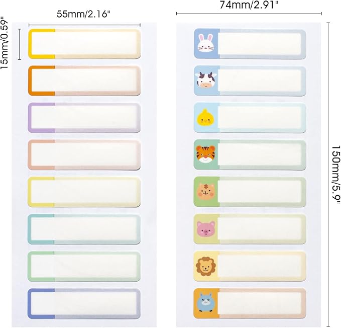 Name Labels Name Stickers for Kids Stuff School Supplies, 96 PCS Waterproof Daycare Labels for Baby Bottles, Self Laminating, Dishwasher Safe, Personalized Name Tags for Water Bottles, Sippy Cup