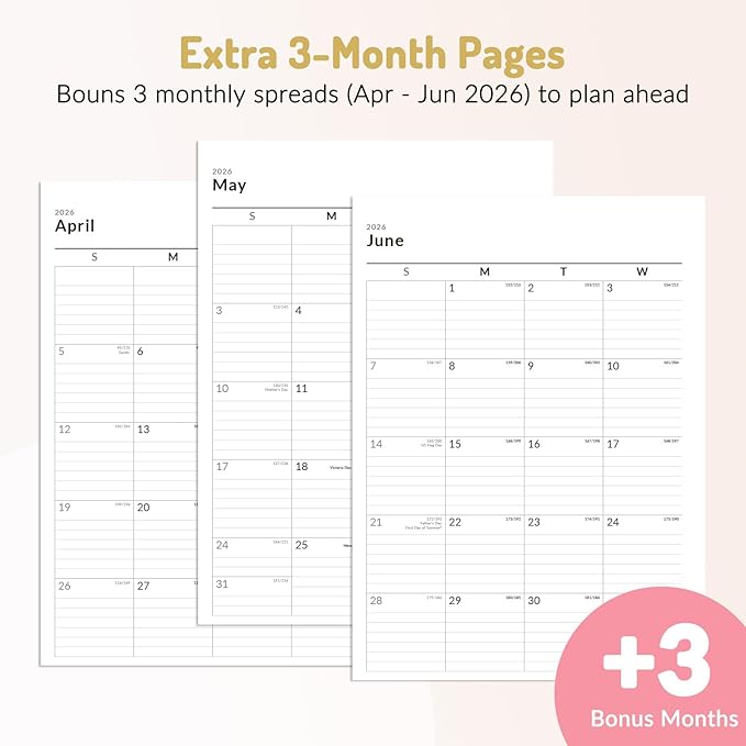 Forvencer Academic Planner 2026-2027, Hardcover Calendar Planner Weekly & Monthly, July 2026 - June 2027, 8.5" x 11", Daily Agenda with Tabs, College School Organizer for Student Teacher, Blue Floral