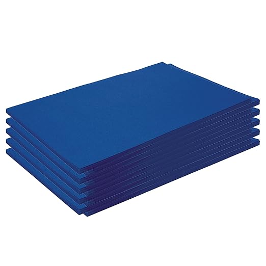 Colorations 12" x 18" Mediumweight Blue Construction Paper - 500 Sheets, Bulk Pack Art Paper, Arts and Crafts, School Supplies, Drawing, Coloring, Painting, 3D Art