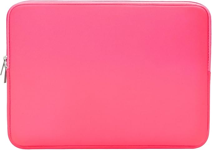 RAINYEAR 16 Inch Laptop Sleeve Soft Case Padded Bag Specially Compatible with 16" MacBook Pro M1 M2 M3 M4 M5 Pro/Max A2141 A2485 A2780 A2991 A3403 A3186 A3428 A3429 (Bright Pink)