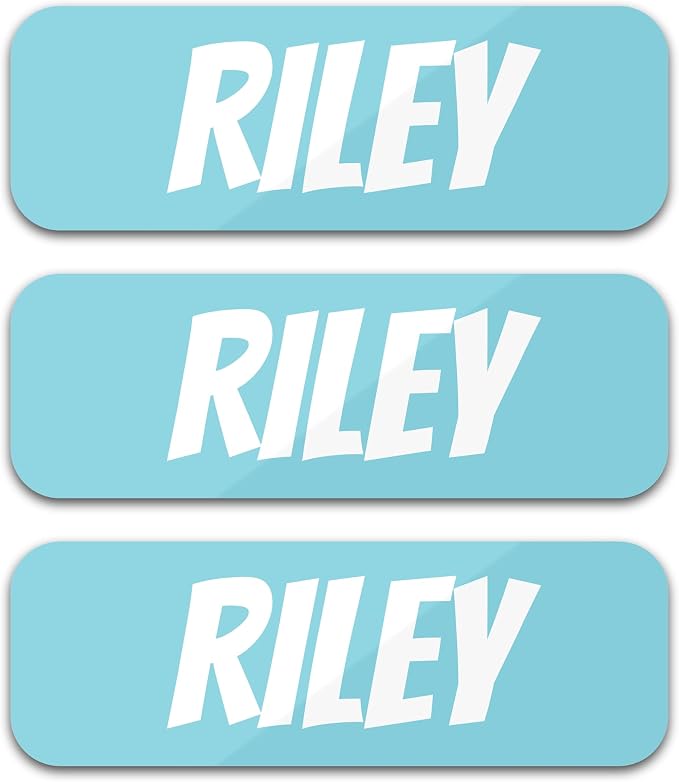 Custom Name Labels for Kids (120 Labels) Personalized Waterproof Clothing Stickers for Daycare, Camp or School - Name Stickers for Bottles, Jackets, Backpacks, Shoes and School (Mermaid Lagoon)