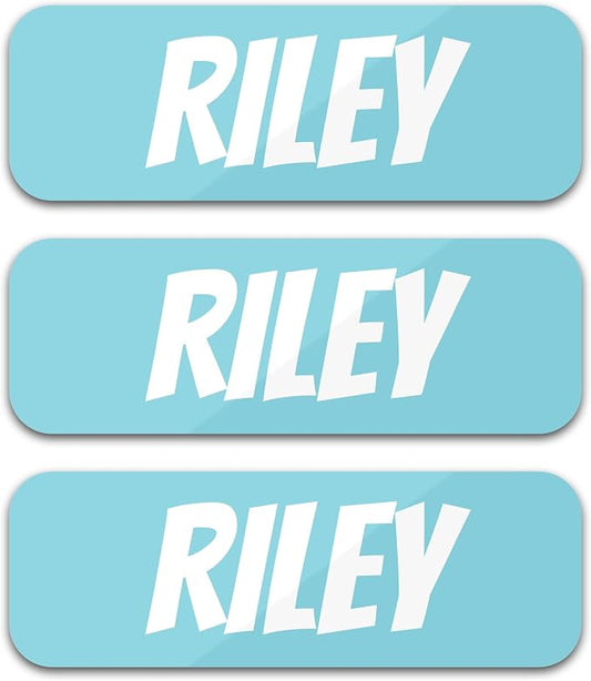 Custom Name Labels for Kids (120 Labels) Personalized Waterproof Clothing Stickers for Daycare, Camp or School - Name Stickers for Bottles, Jackets, Backpacks, Shoes and School (Mermaid Lagoon)