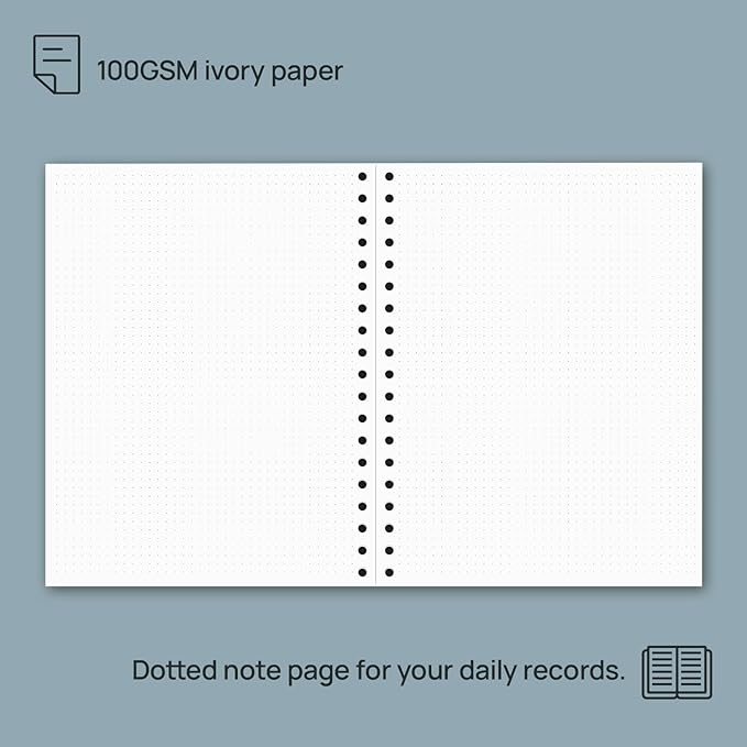 POPRUN Monthly Planner 2026-2027 Spiral Hardcover (8'' x 10''), 18 Months Calendar (Jan.2026-Jun.2027) - 2 Pages per Month with Dotted Note Pages, Sunday Start, Laminated Tab - Burgundy