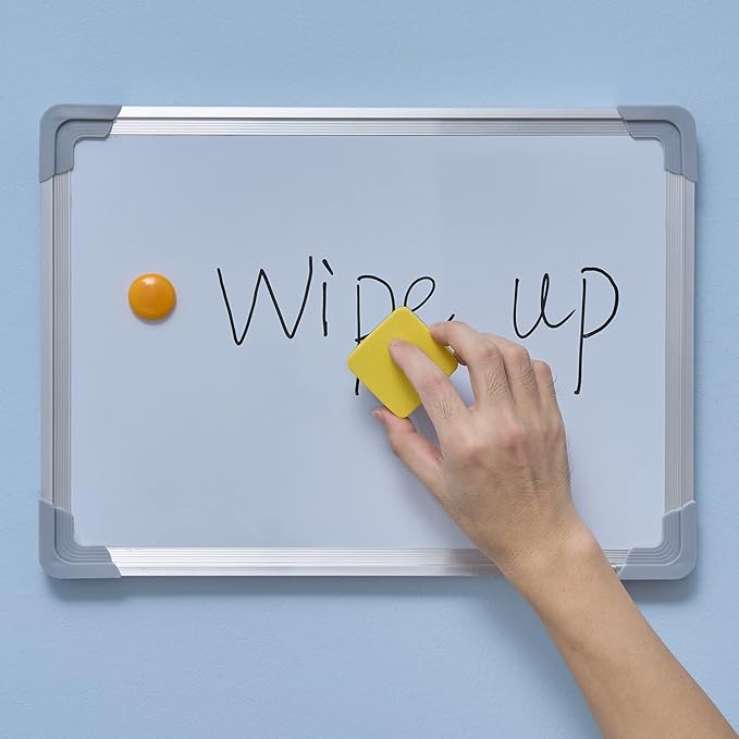 Favide 24 Pack Magnetic Whiteboard Dry Erase Erasers Chalkboard Cleansers for Classroom, School Supplies and Office (Square, 8 Color)