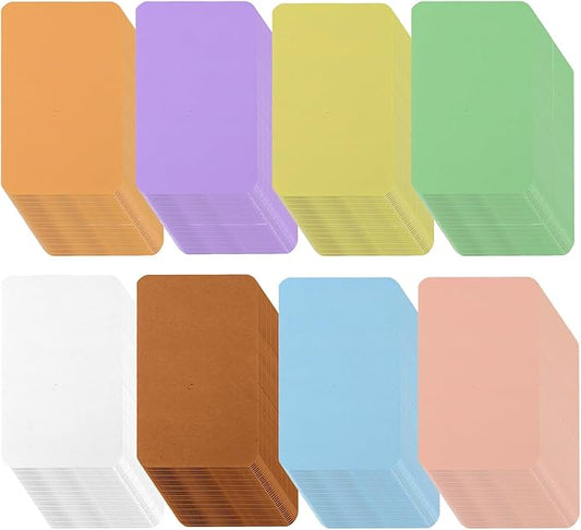 800 Pieces 3.5" x 2.1" Index Cards, Thick Blank Flash Card for Studying, Double Side Colored Note Cards Flashcards for Art Sketching Writing Recording Home Office Supplies (8 Colors)