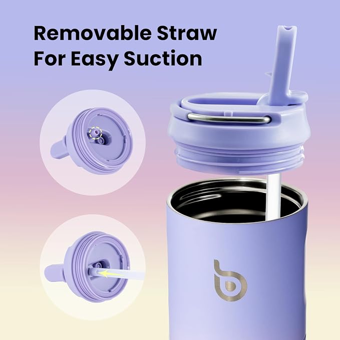 BOTTLE BOTTLE Insulated Water Bottle 24oz with Straw Lid and Handle Sports | for Travel Gym school,Stainless Steel Water Bottles,Double-Wall,Vacuum Metal,Leak Proof,BPA-Free