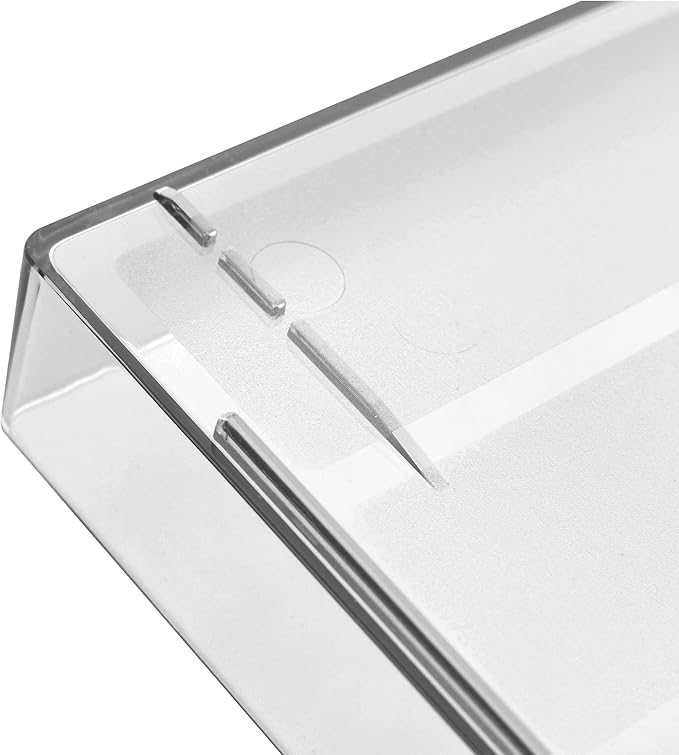 Acrimet 2 Tier Paper Organizer Letter Tray – Plastic Stackable Desk File Organizer, Side Load Paper Sorter for Letter/A4 Office File Folder Holder – Clear Crystal