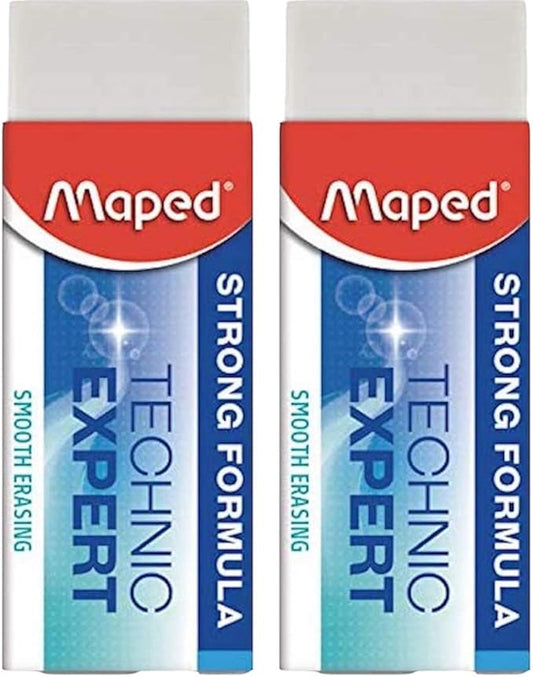 Maped Technic Expert Vinyl Eraser, Premium Soft Material, Latex Free, Pack of 2 (105849)