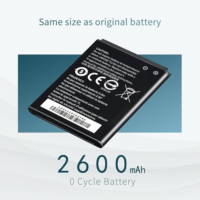 TI 84 Plus CE Battery - [𝟐𝟔𝟎𝟎𝐦𝐀𝐡] Replacement Battery for Texas Instruments TI-84 Plus CE -Part Number: 3.7L1200SPB/3.7L12005SPB - P11P35-11-N01 with USB Charger Cable