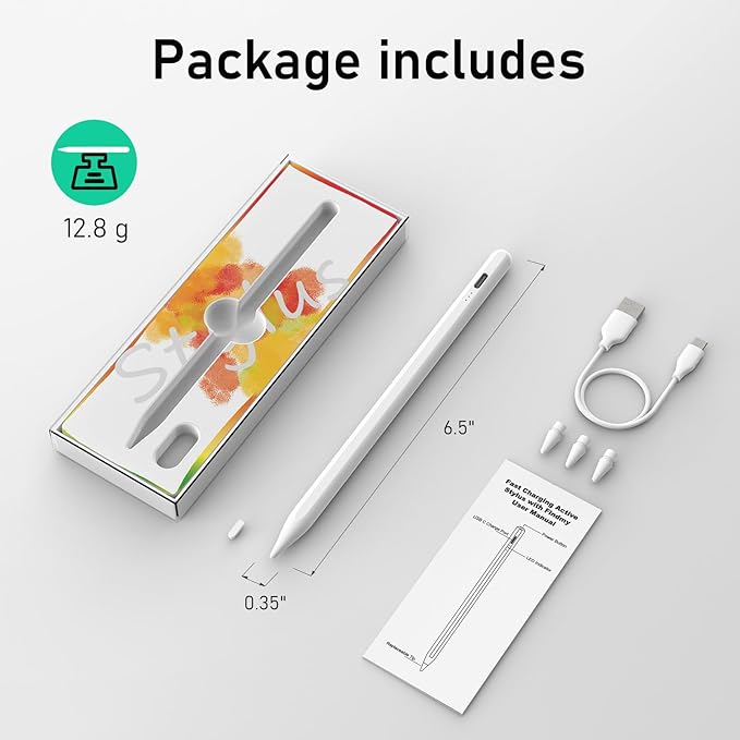 MEKO iPad Pencil Find My, Stylus Pen for iPad with Easy Shortcuts，Compatible with 2018-2025 Apple iPad A16/10/9/8 & Air 13/11 & Pro 12.9/13/11 & Mini 7/6/5, Anti-Lost & Fast Charging 10H Battery