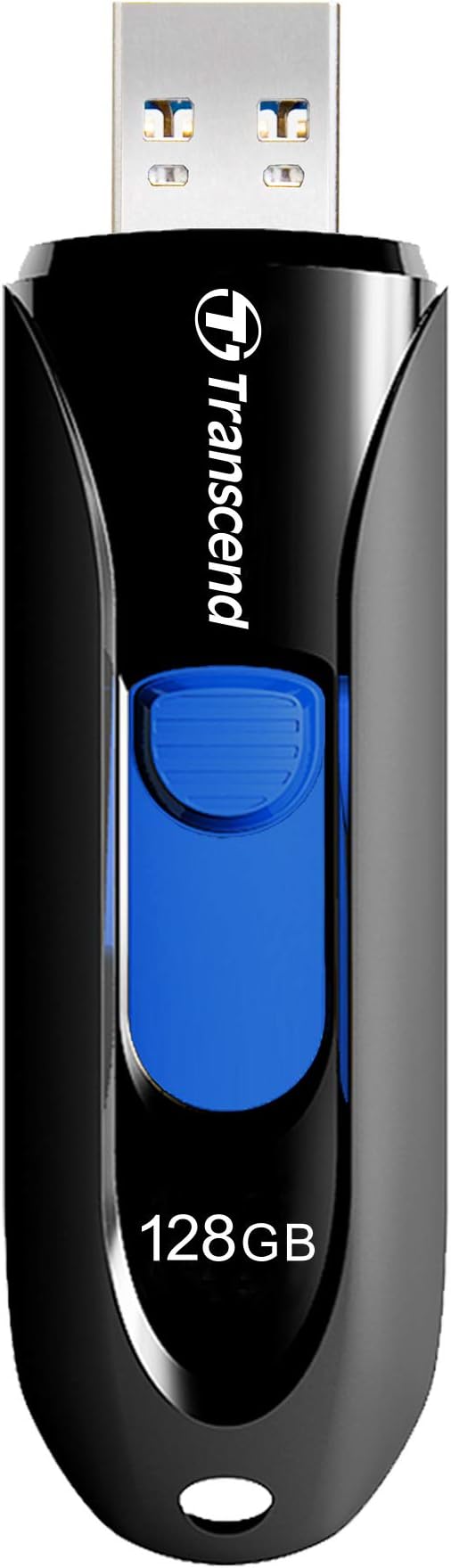 Transcend JF790 128GB USB Flash Drive, for PC/Mac/Laptop/Windows/Computer/ Desktop/TV/Car Audio, USB3.2 Gen1 Memory Stick, Thumb Drives Data Storage w/ Retractable Connector, USB2.0/3.0/3.1 Compatible