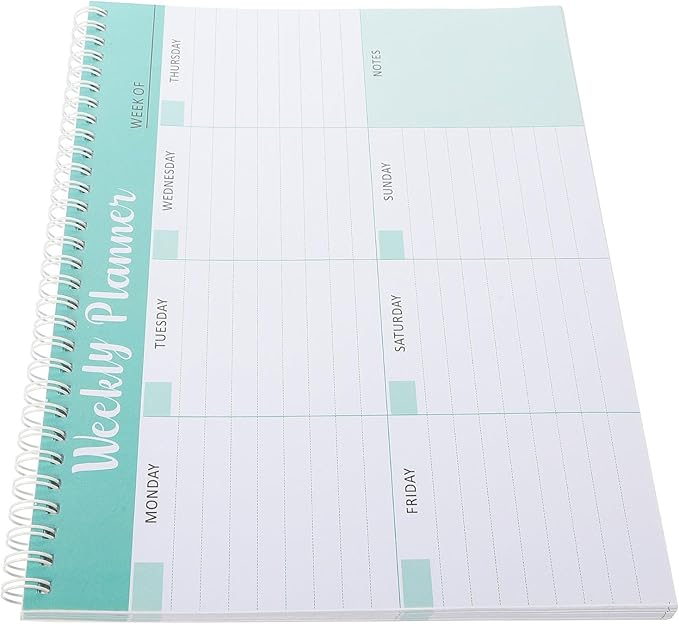 Generic Weekly Planner Notepad Double Coil to Do List Planner Daily Schedule Notepad Appointment Pad for Office and Study Management