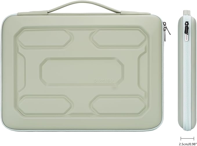DOMISO Laptop Hard Case 17-17.3 inch Waterproof Shockproof Hard Shell Laptop Sleeve with Handle & Storage Pocket, Compatible with MacBook, HP, Dell, Mint Green