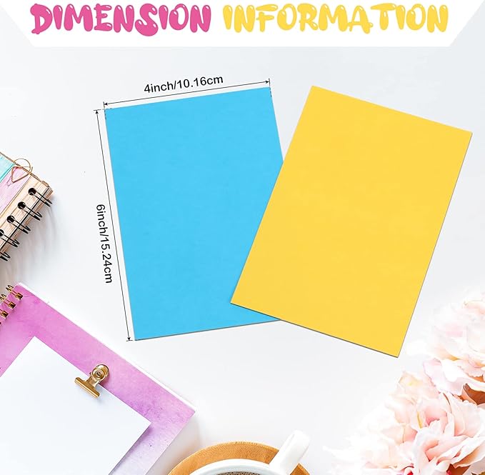 Fainne 300 Pcs 4 x 6 Inches Blank Index Cards 180 Gsm Thick Card Stock Assorted Color Neon Blank Flash Cards Colorful Study Notecards for Organizing(Vivid Colors)